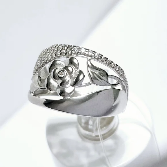 Sterling Silver ROSE🌹 ring size 7.5 - Picture 10 of 12